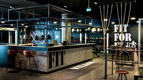 Inside a modern gym